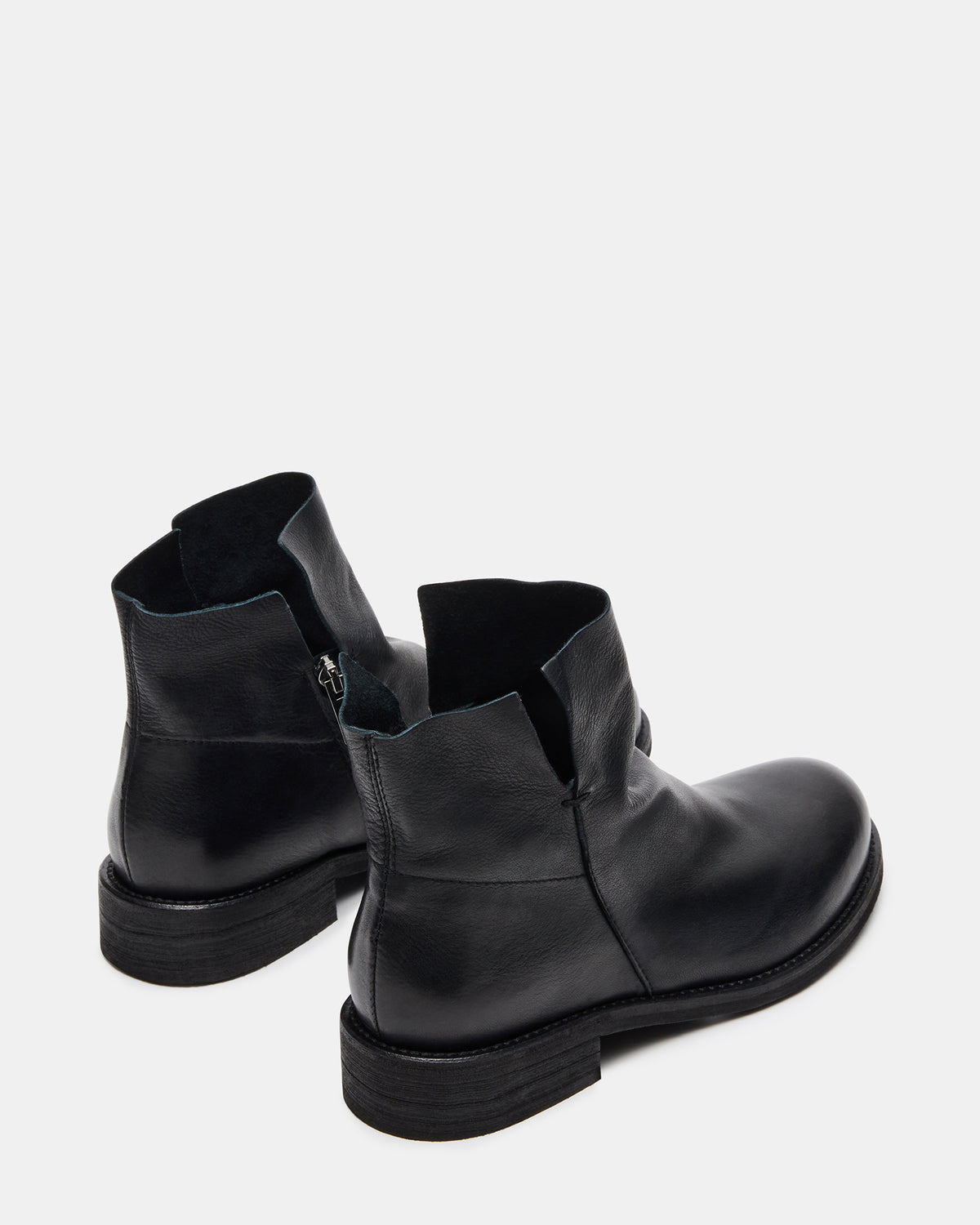 HUGHIE Black Leather Women's Ankle Boot