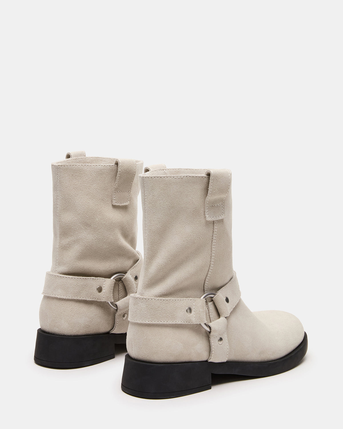 LANI White Suede Women's Moto Ankle Boot