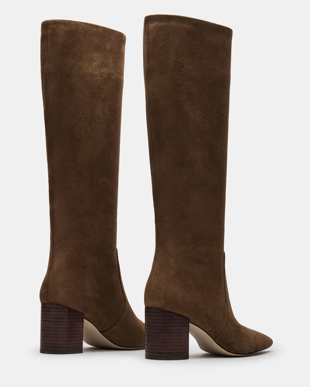 SKYLINE Chestnut Suede Knee-High Pointed Toe Women's Boot Steve Madden CHESTNUT SUEDE