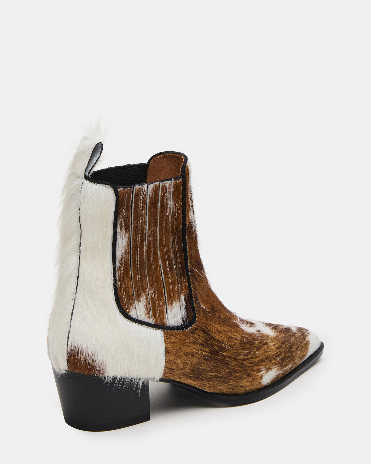 ALFONSA Brown Multi Chelsea Block Heel Women's Ankle Boot