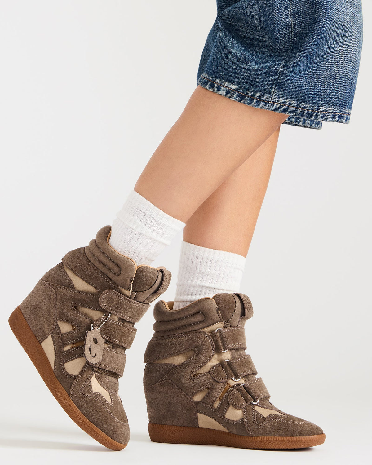 MAVIS Silver High-Top Velcro Women's Sneaker
