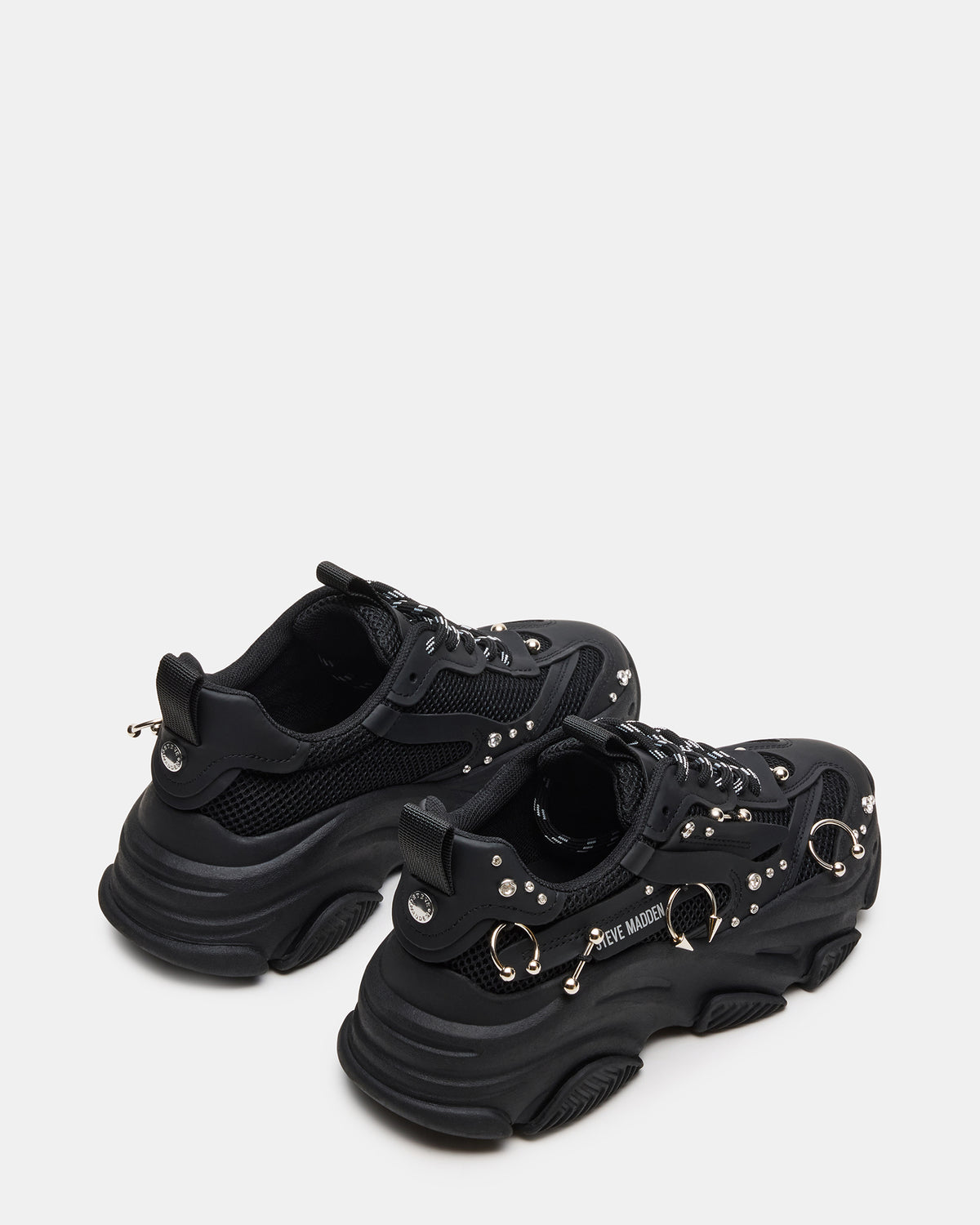 POSSESSION Piercing Black Platform Lace-Up Women's Sneaker