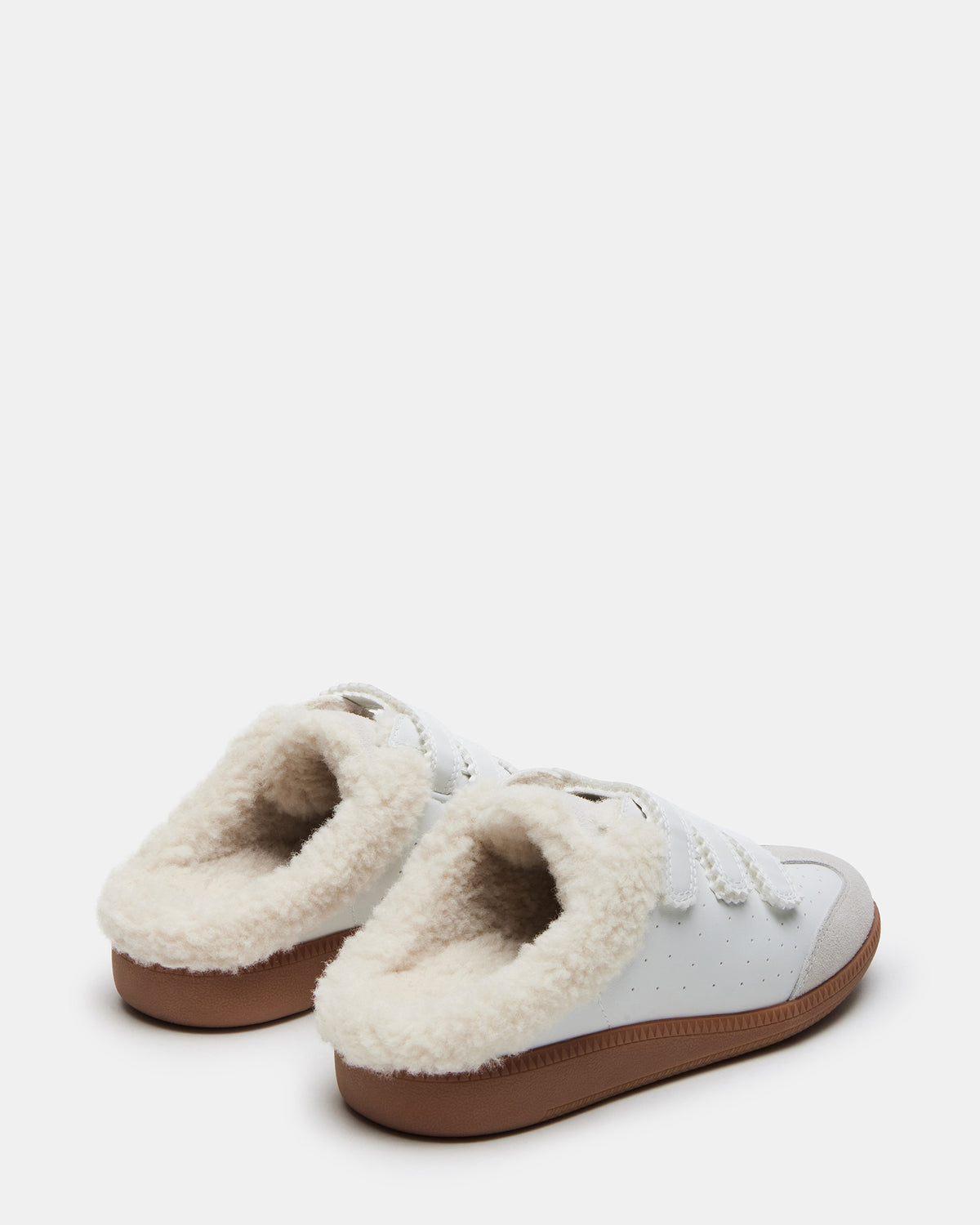 MEMENTO Faux Fur White Multi Slip-On Women's Sneaker