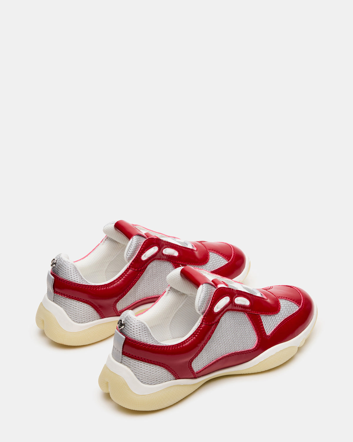 DUSTIN Red Mesh Lace-Up Low-Top Women's Sneaker