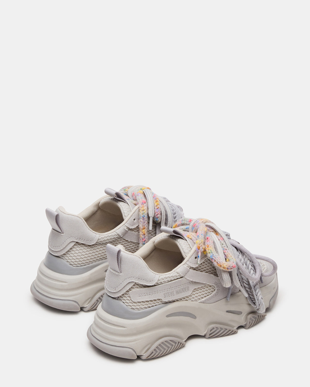 PRYCE Grey Low-Top Lace-Up Chunky Platform Women's Sneaker