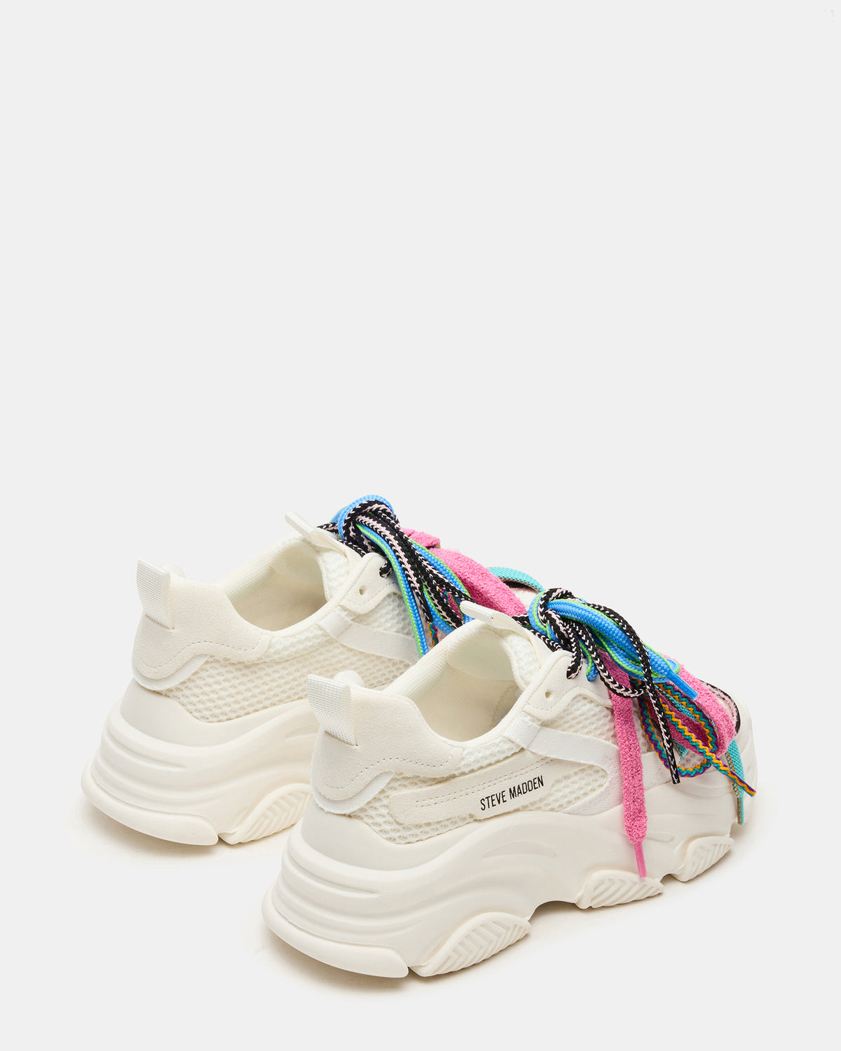 PRYCE White Low-Top Lace-Up Chunky Platform Women's Sneaker