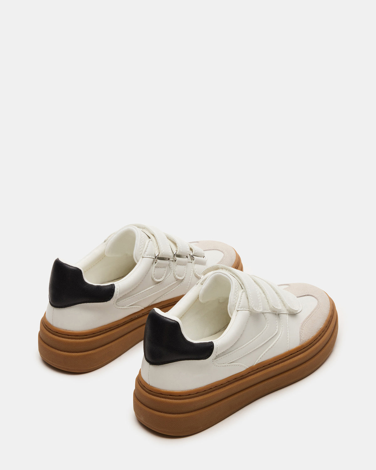 DASH White Multi Women's Low-Top Platform Velcro Sneaker