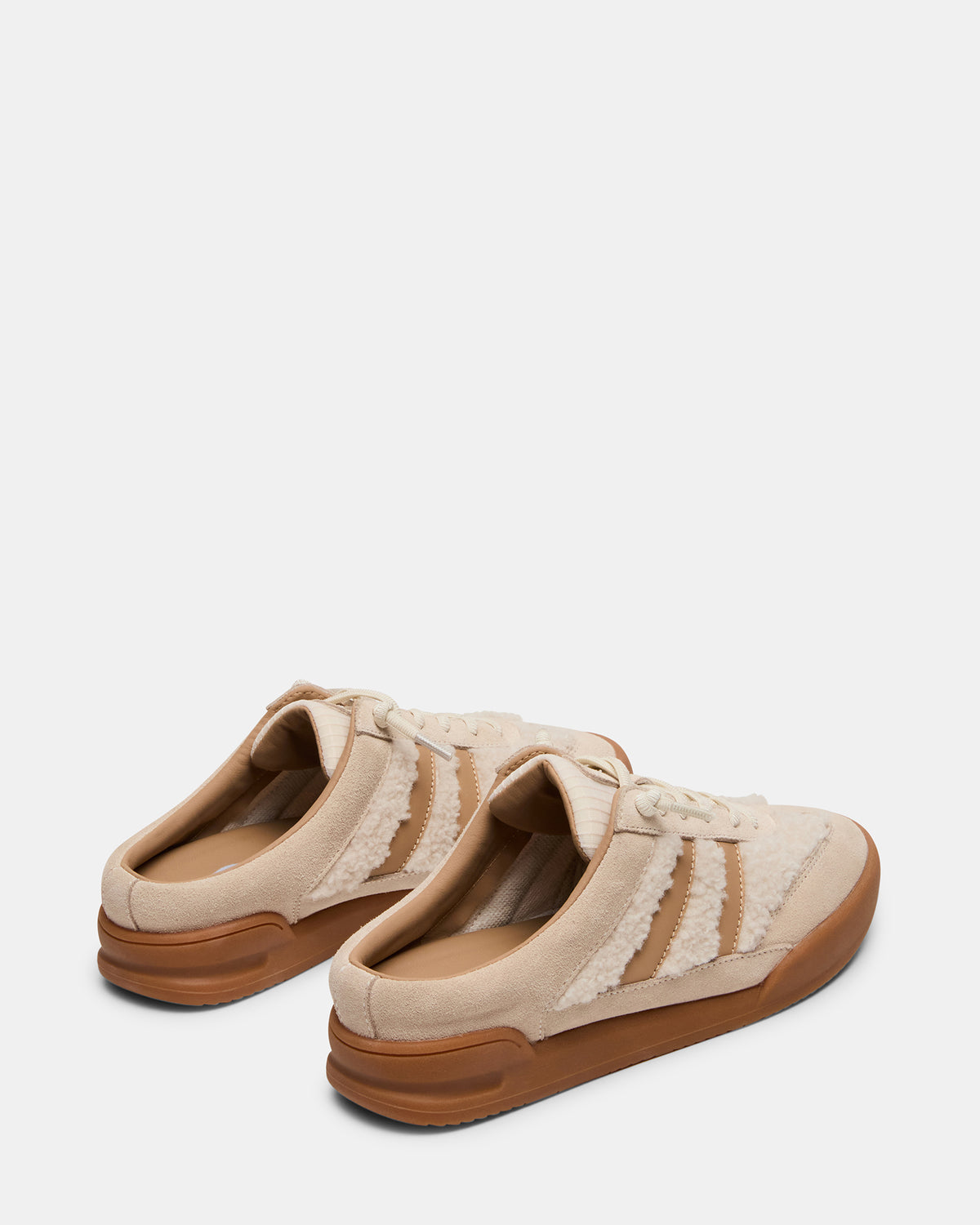 VANDY Faux Fur Bone Multi Low-Top Lace-Up Mule Women's Sneaker