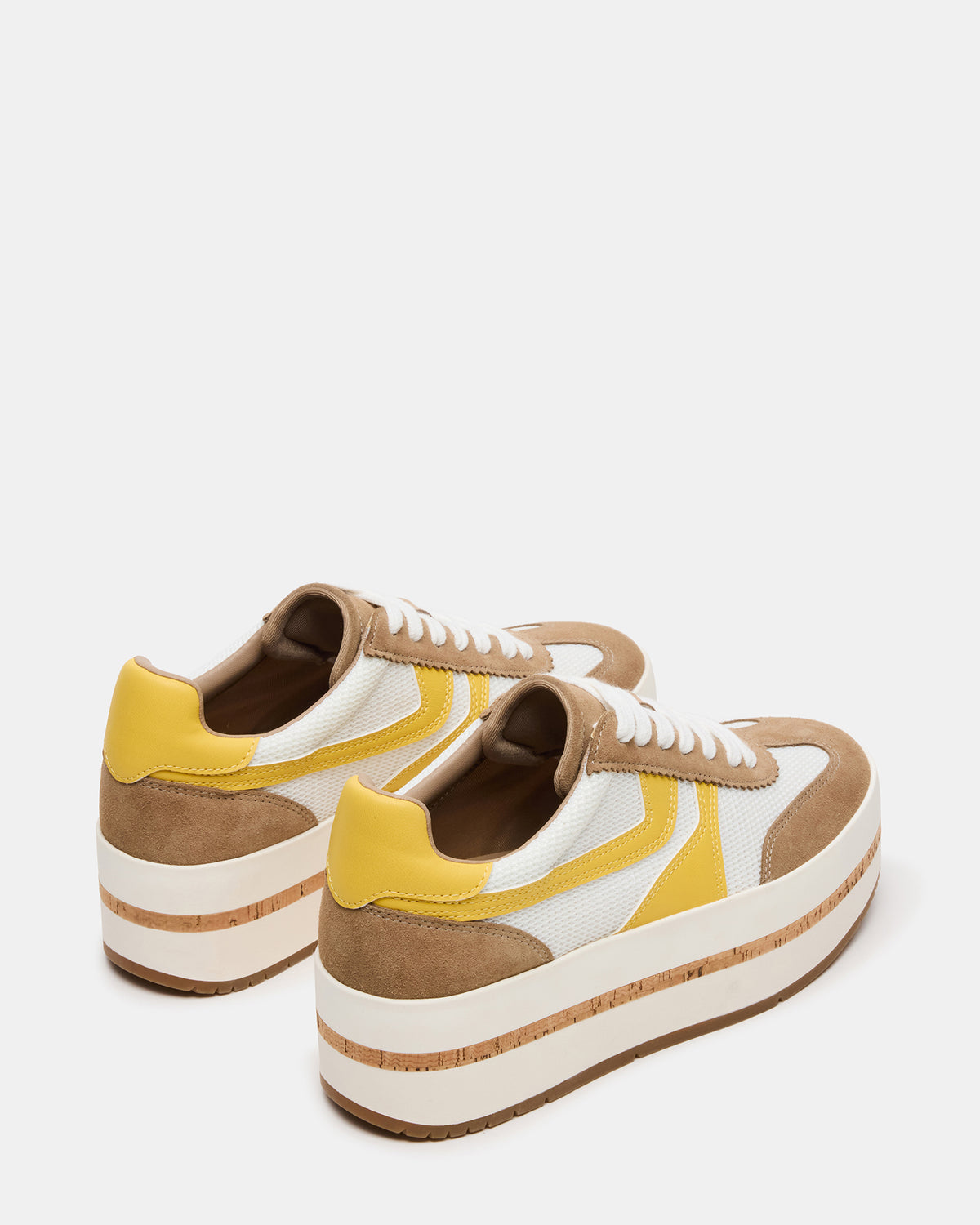 JUDGE Taupe Multi Platform Low-Top Lace-Up Women's Sneaker