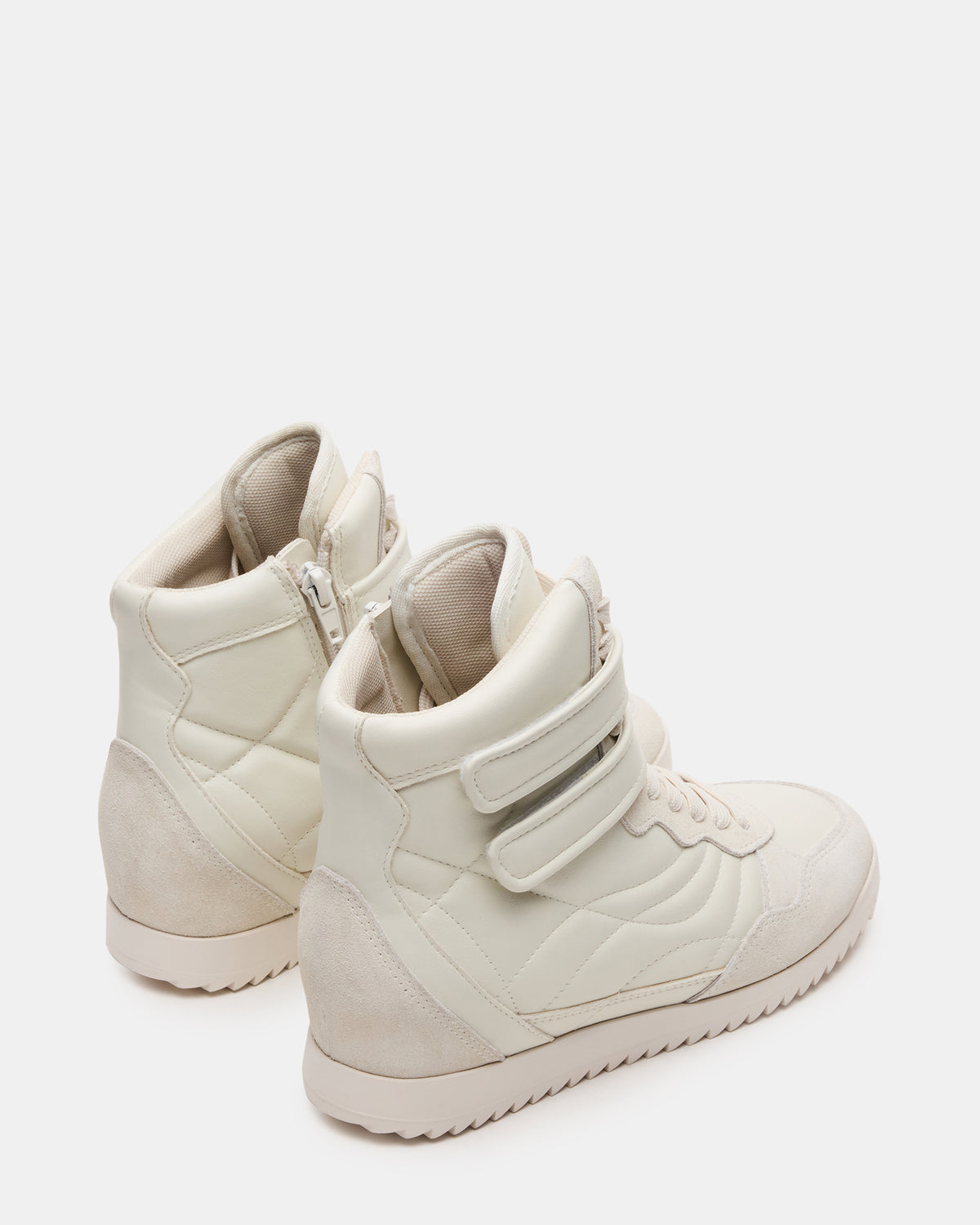 LIFTOFF White Leather Lace-Up High-Top Sneaker