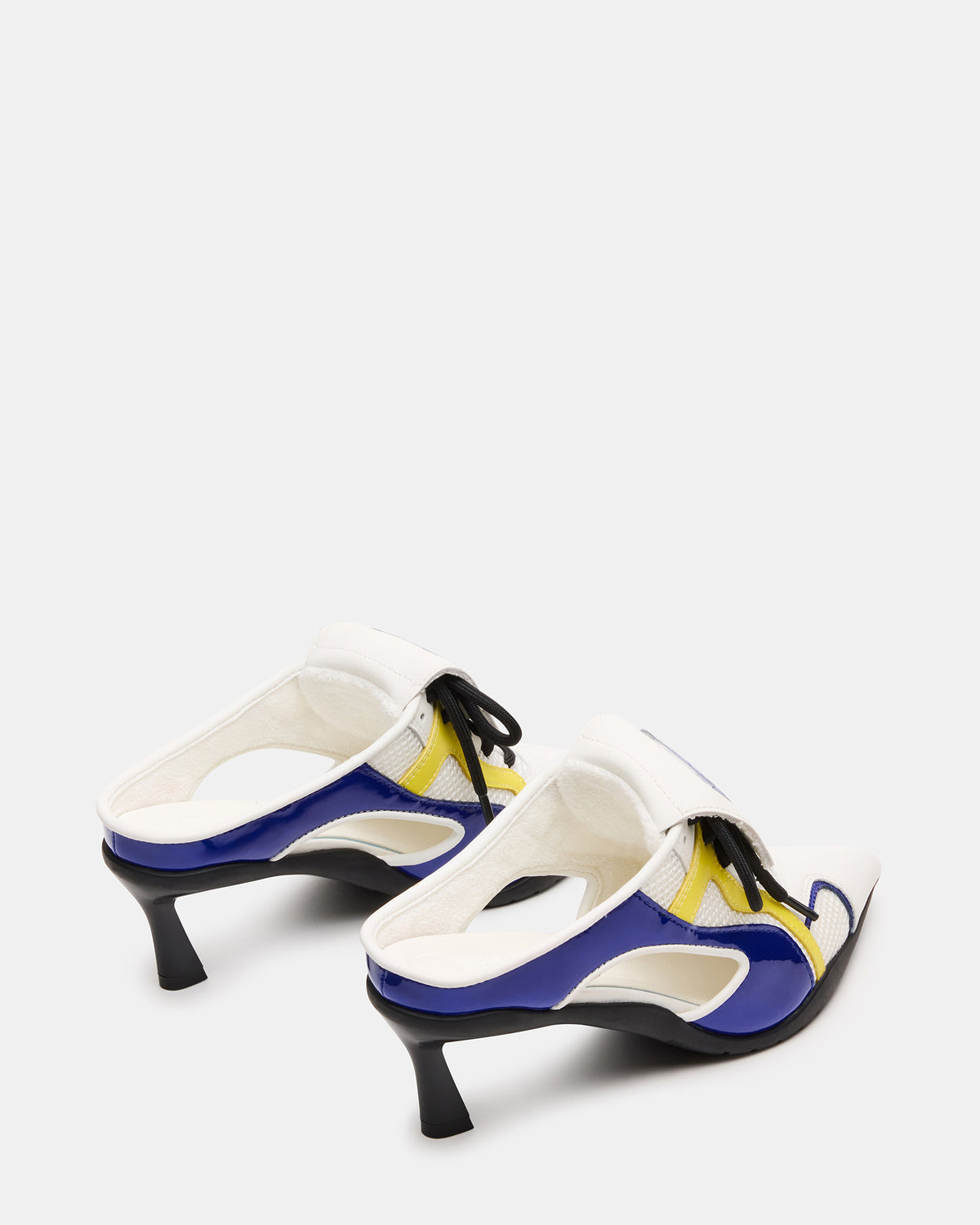 SHEVRON Blue Multi Pointed-Toe Lace-Up Women's Sneaker