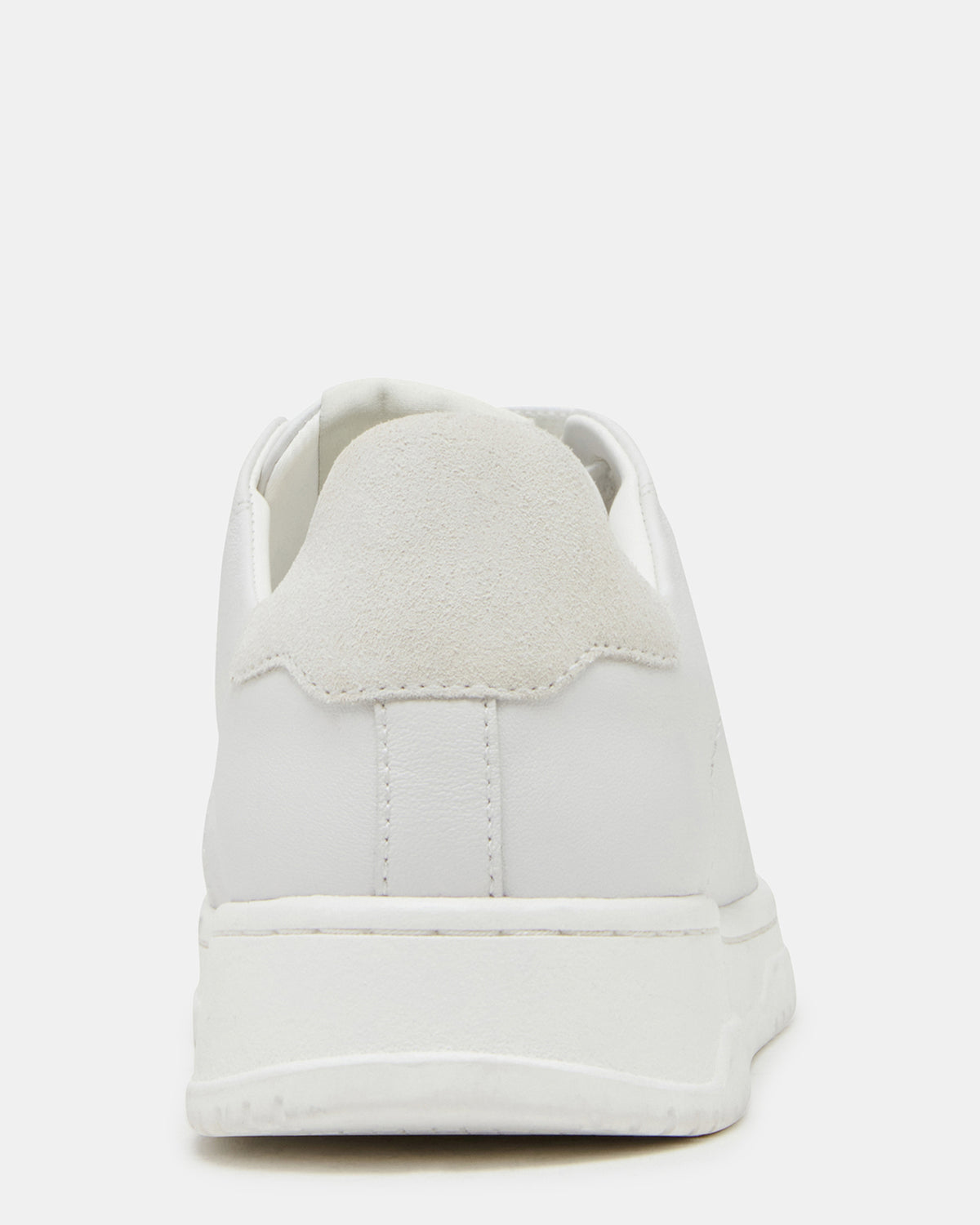 ELSIN White Leather Women's Low-Top Lace-Up Sneaker