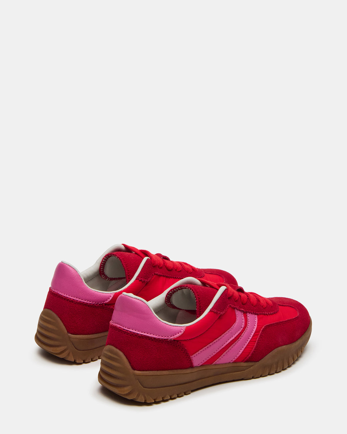 FUME Red Multi Women's Low-Top Lace-Up Sneaker Steve Madden RED MULTI