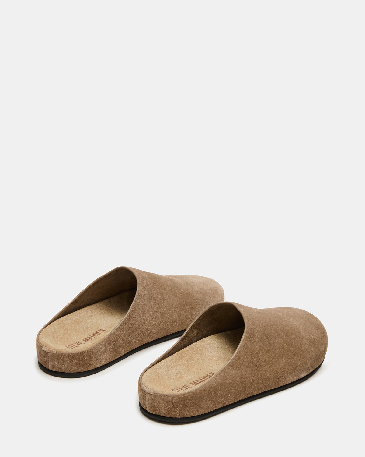 FERN Taupe Suede Mule Slip-On Round-Toe Women's Flat