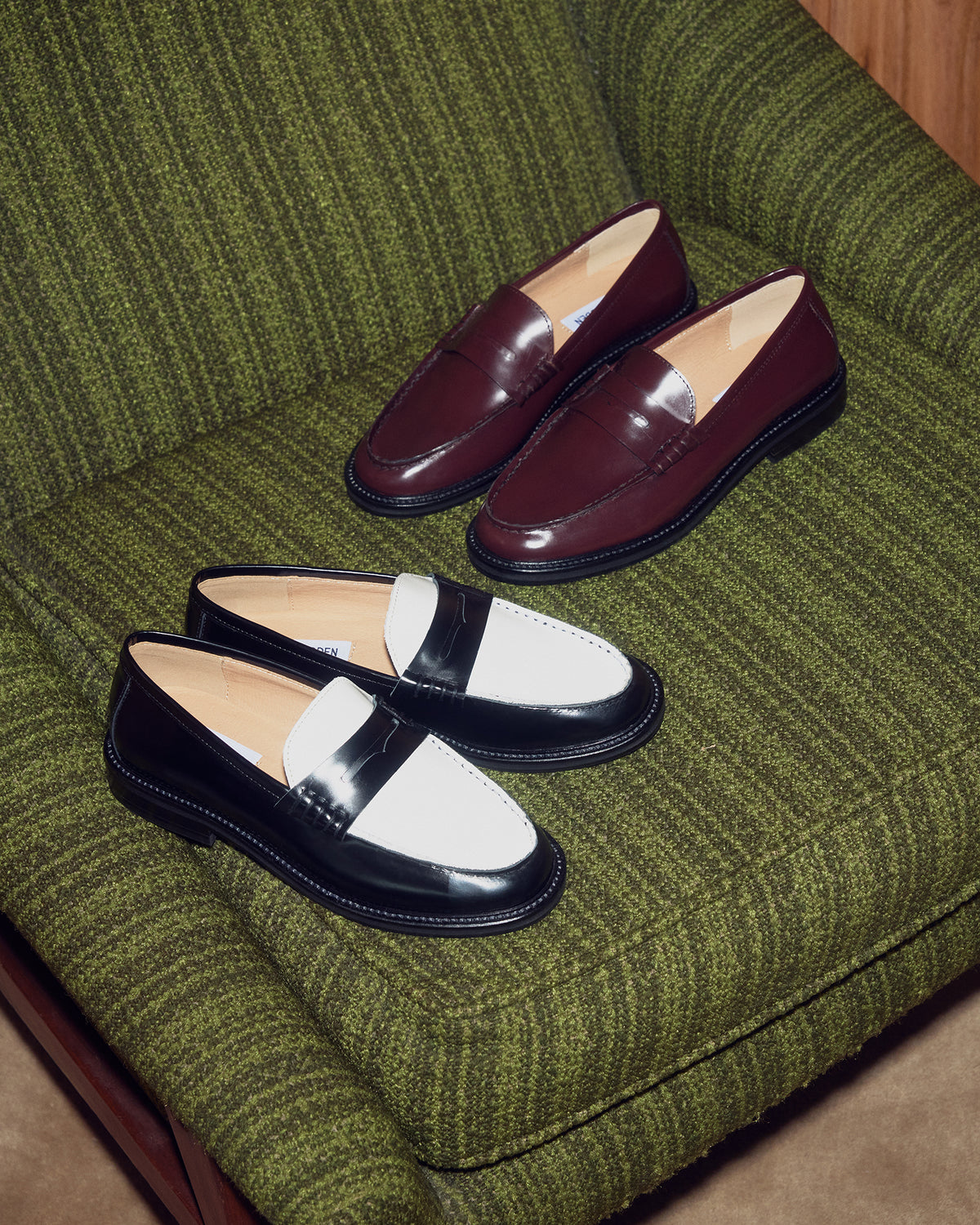 MADISON Burgundy Box Leather Women's Penny Loafer