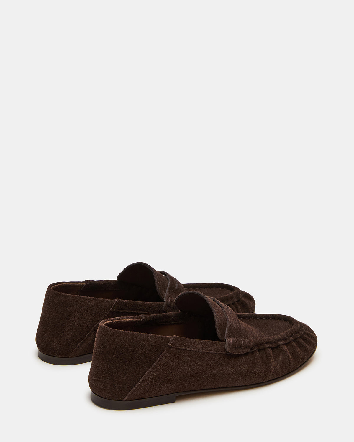 ROGER Chocolate Brown Suede Slip-On Women's Loafer