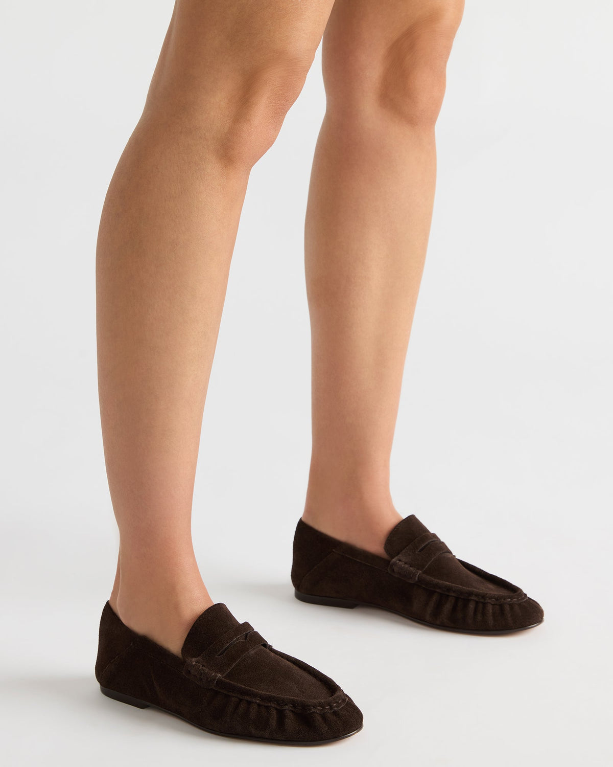 ROGER Navy Suede Slip-On Women's Loafer