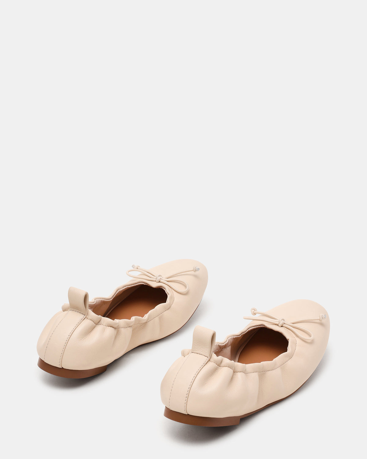 LANTI Bone Leather Bow Round-Toe Women's Flat