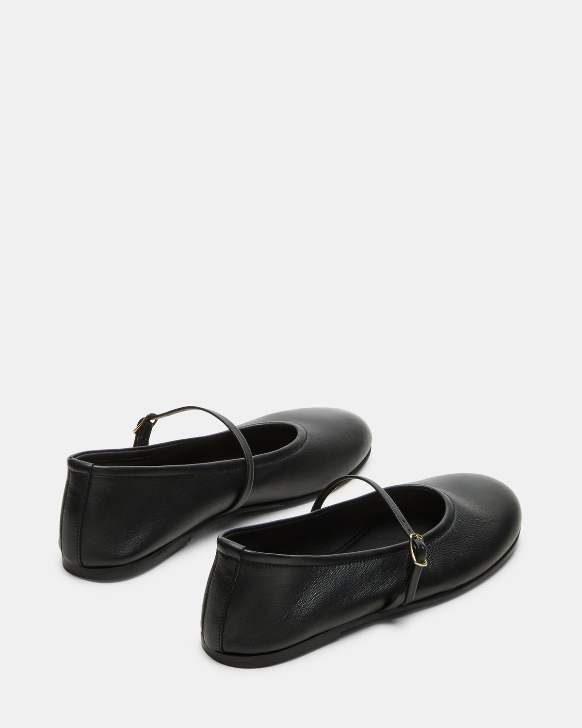 BESETTE Black Leather Mary Jane Ballet Women's Flat