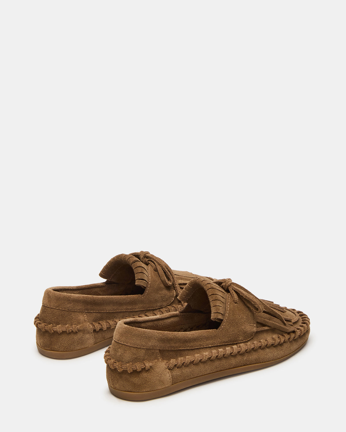 SAMUAL Chestnut Suede Fringe Boat Women's Loafer