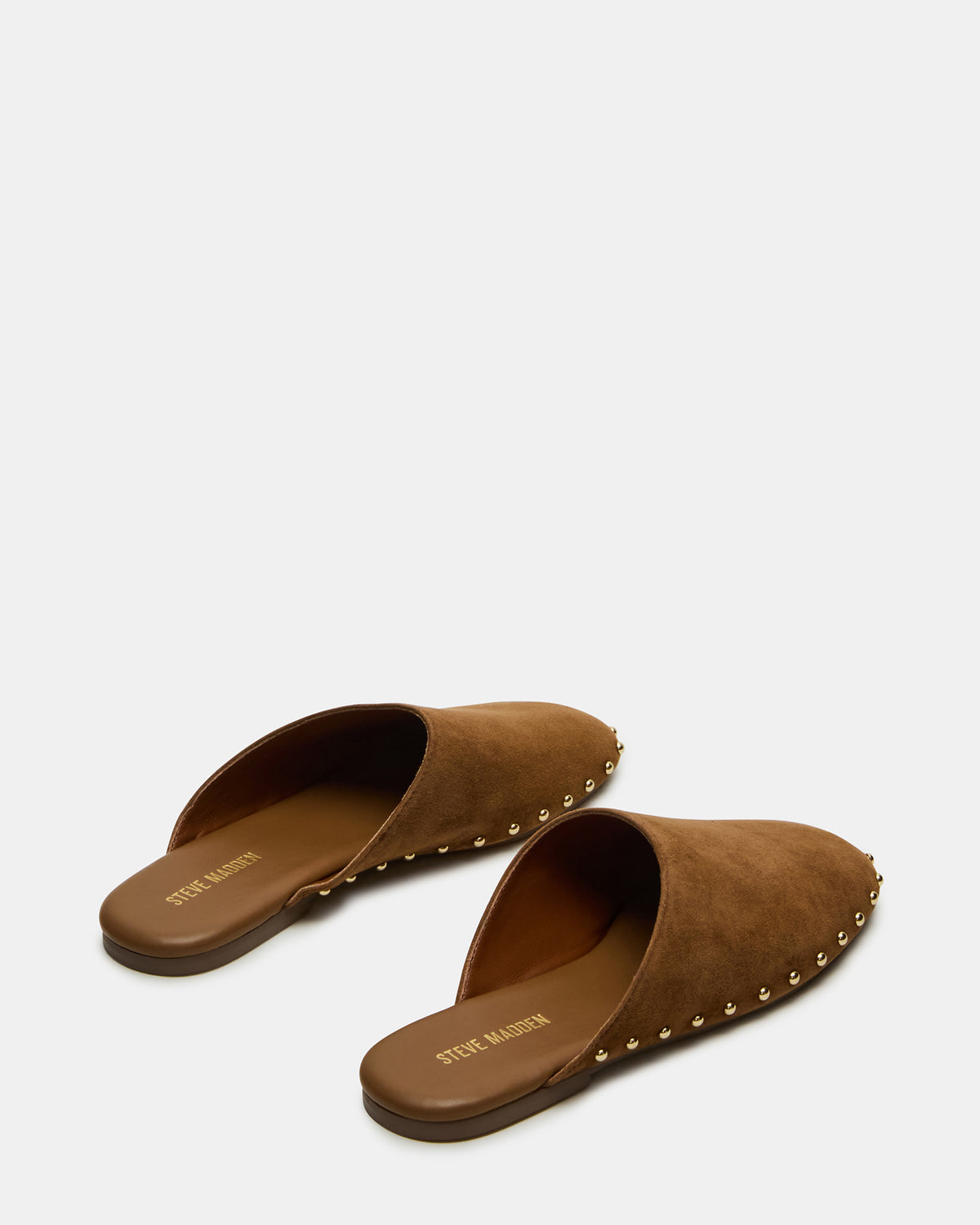 PEARSON Chestnut Suede Rounded-Toe Slip-On Women's Flat