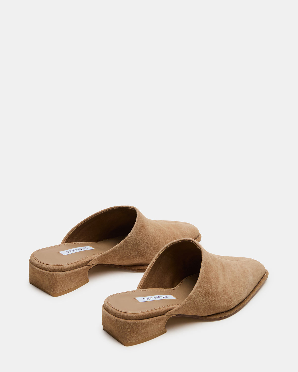 DESSA Taupe Suede Square-Toe Mule Women's Flat