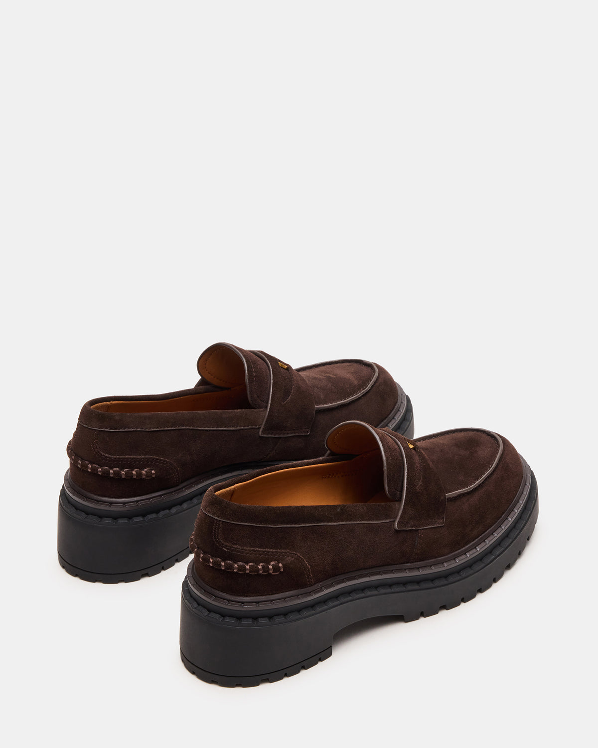 RAFTUS Brown Suede Platform Lug Women's Loafer