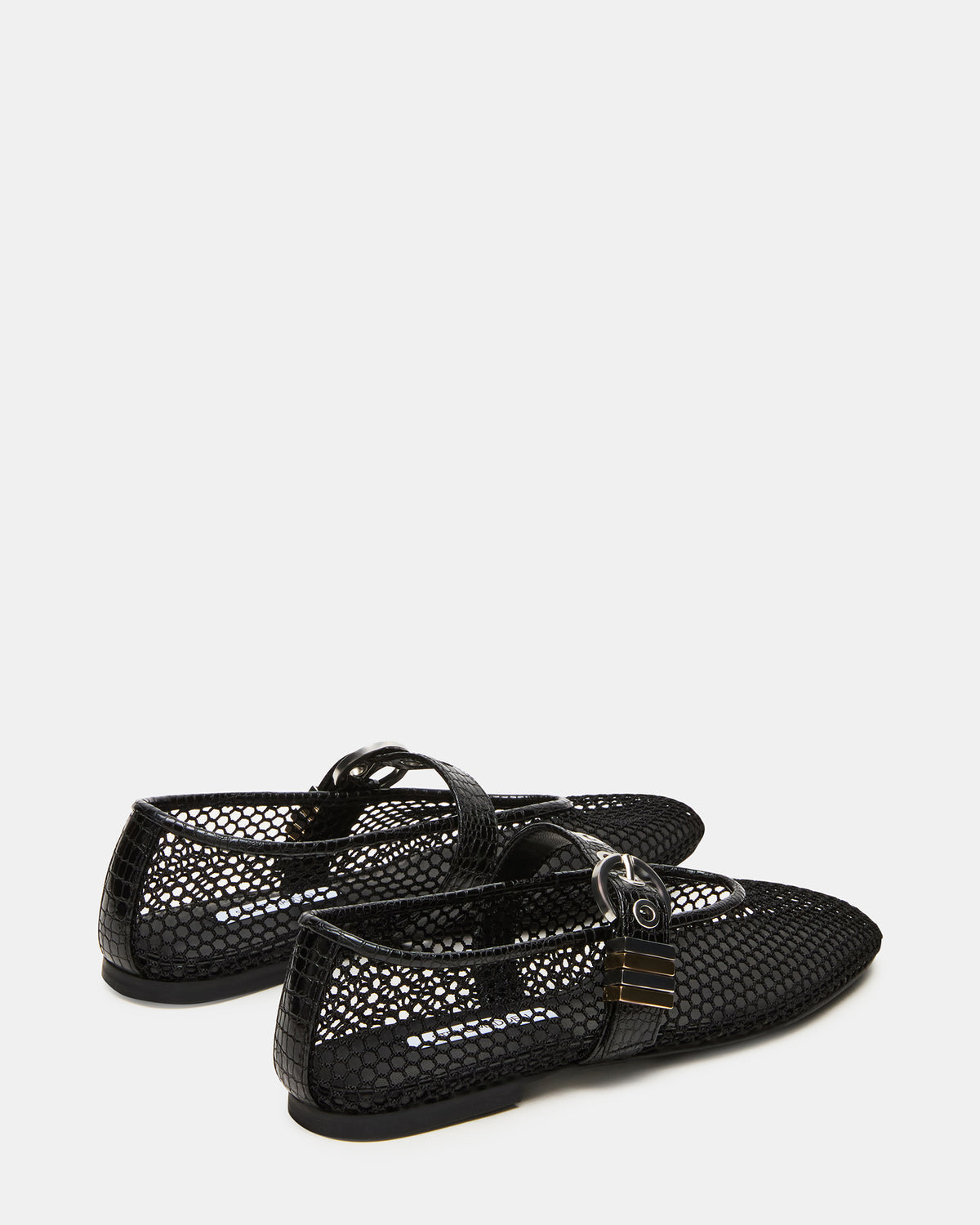LUCIA Black Mesh Mary Jane Ballet Women's Flat