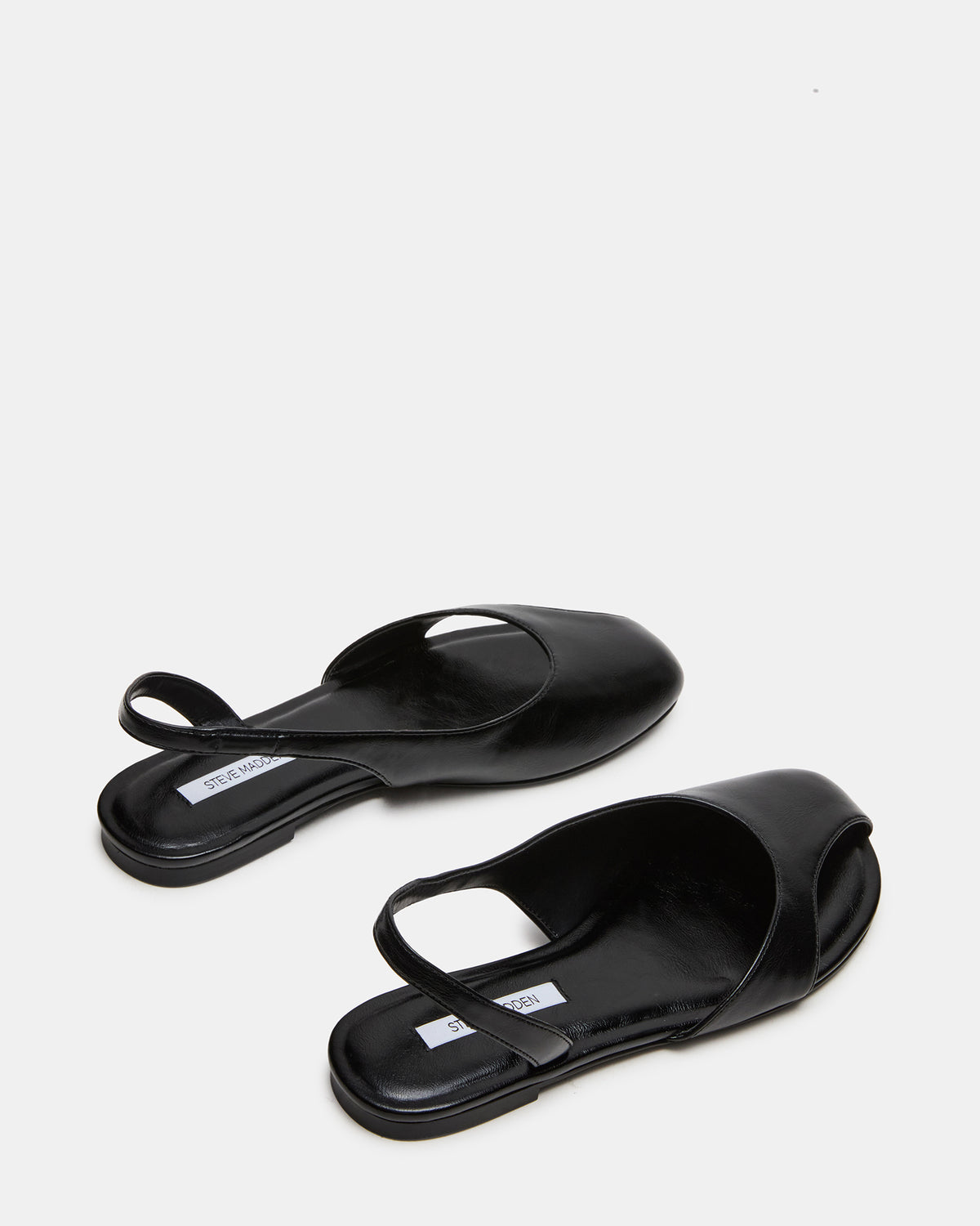 ZEST Black Slingback Cut-Out Round-Toe Women's Flat