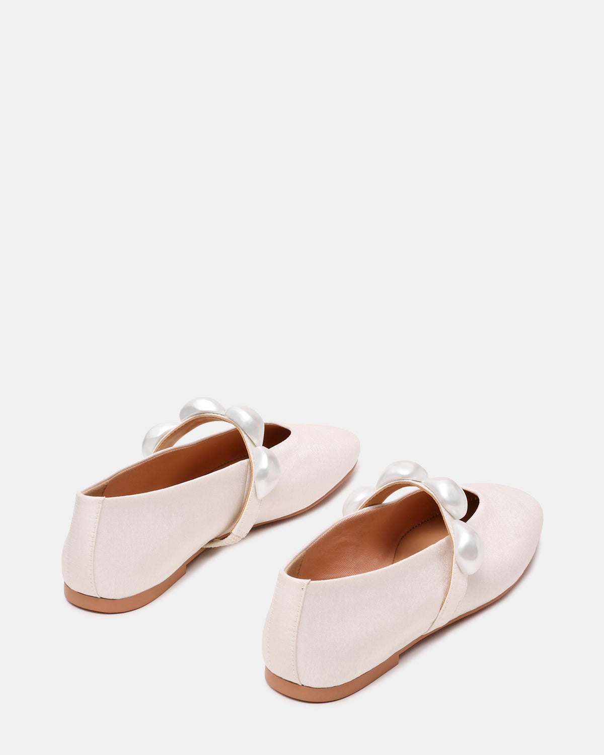 POPPIN Pearl White Mary Jane Ballet Women's Flat