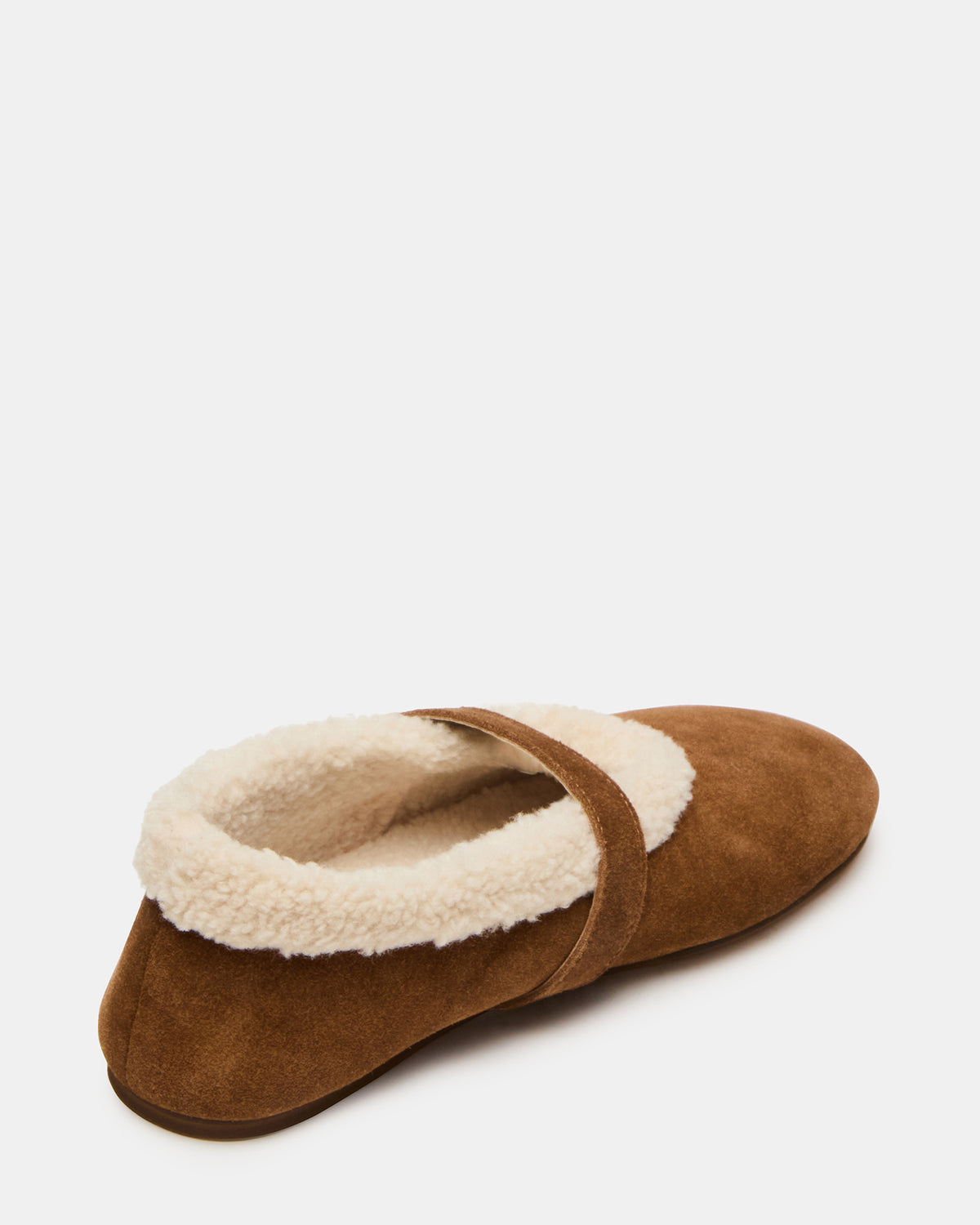 LODGE Chestnut Suede Mary Jane Round-Toe Women's Flat