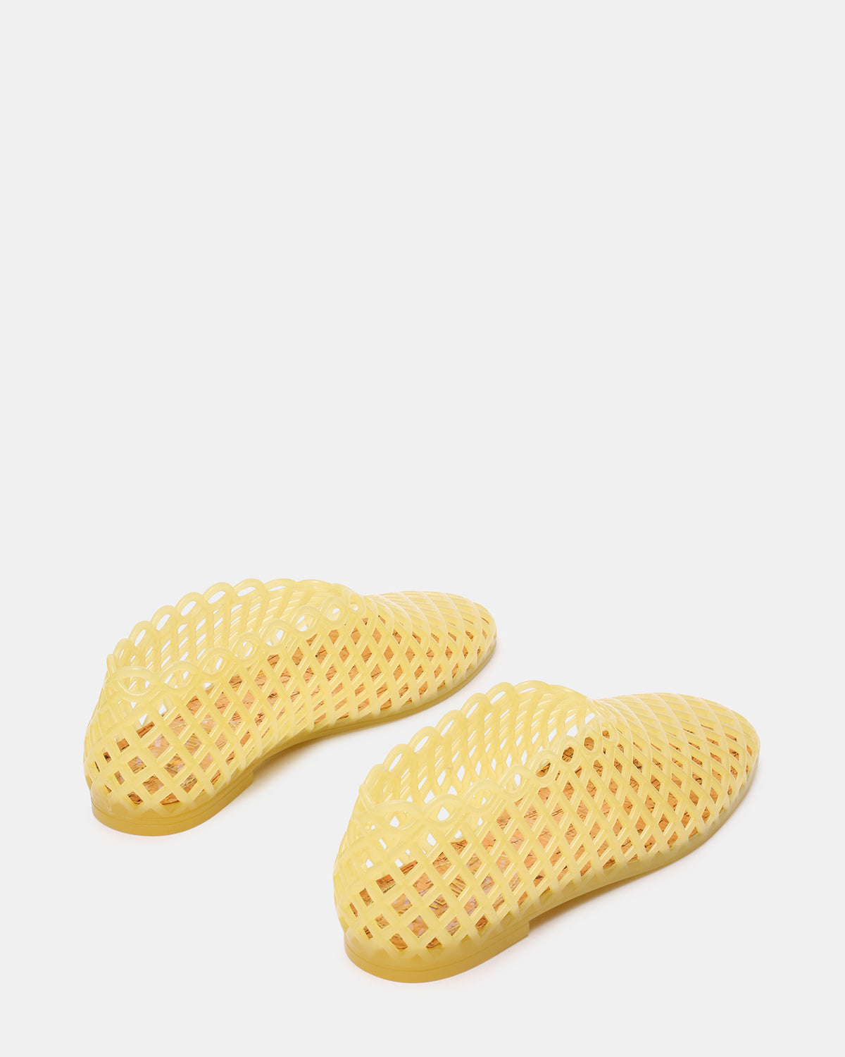 GROVE Butter Yellow Square-Toe Jelly Women's Flat