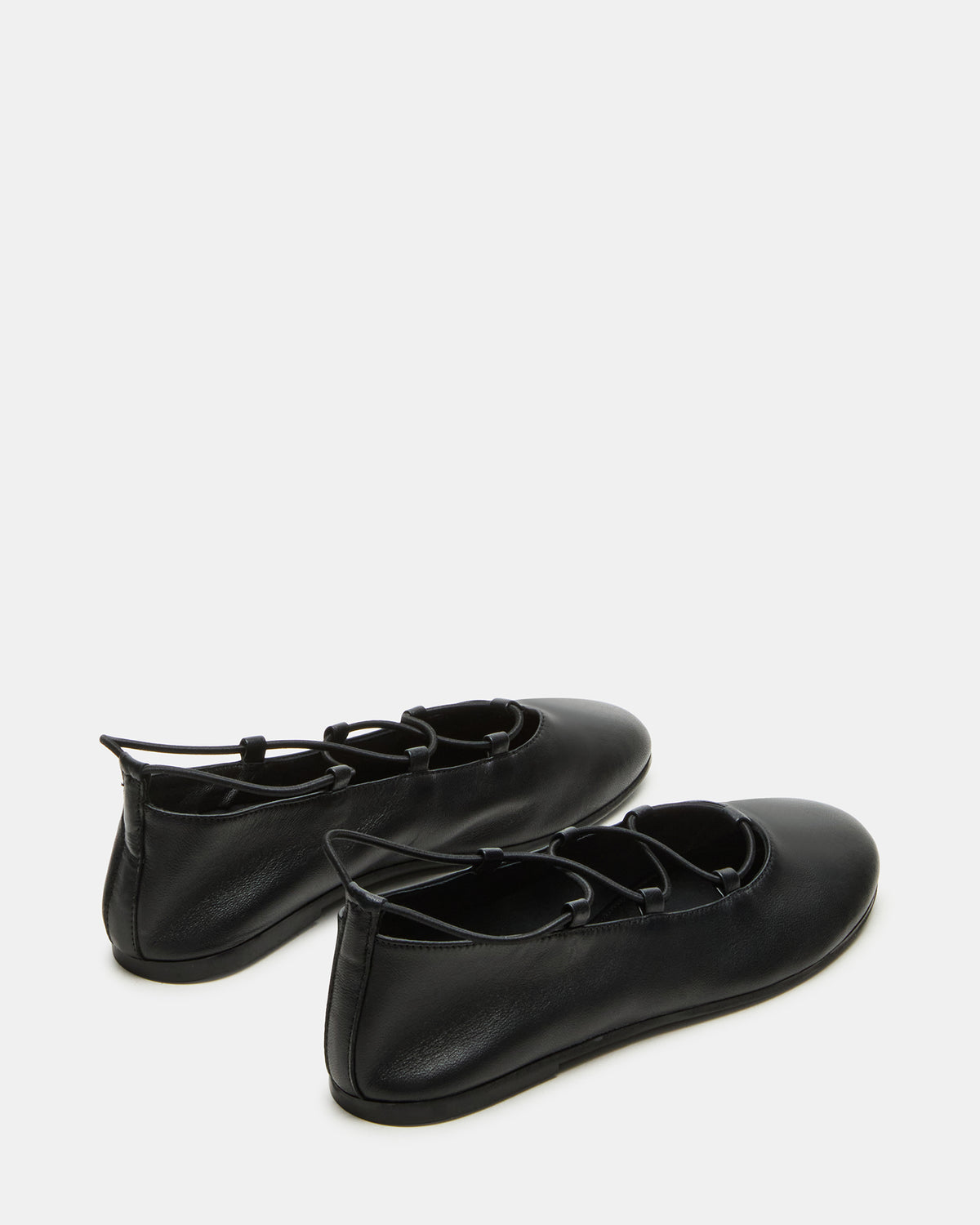 BOMBSHELL Black Leather Ballet Women's Flat