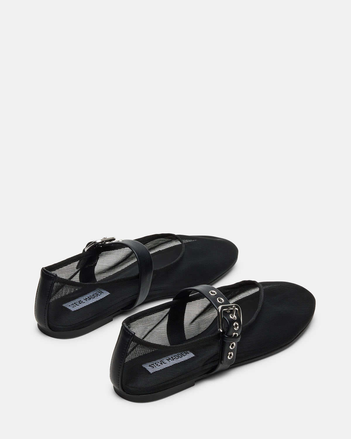 MITSY Black/Black Mary Jane Mesh Ballet Women's Flat