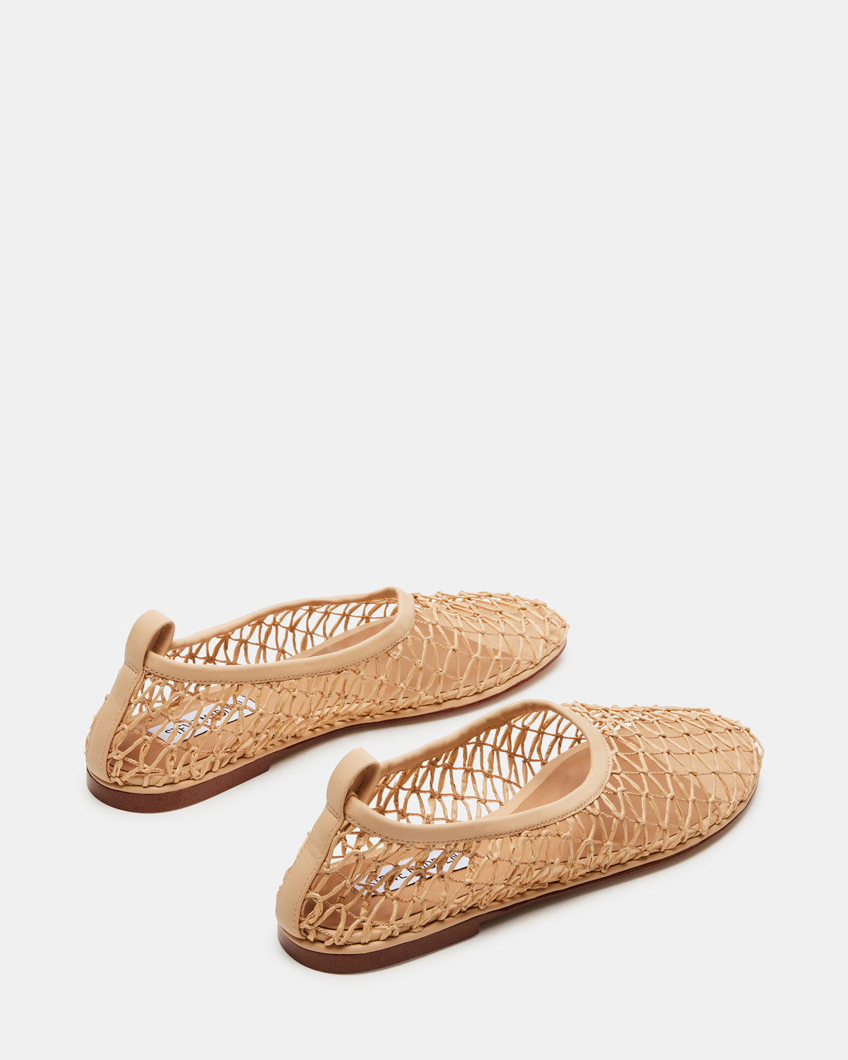 AMBROSIA Tan Women's Net Caged Ballet Flat