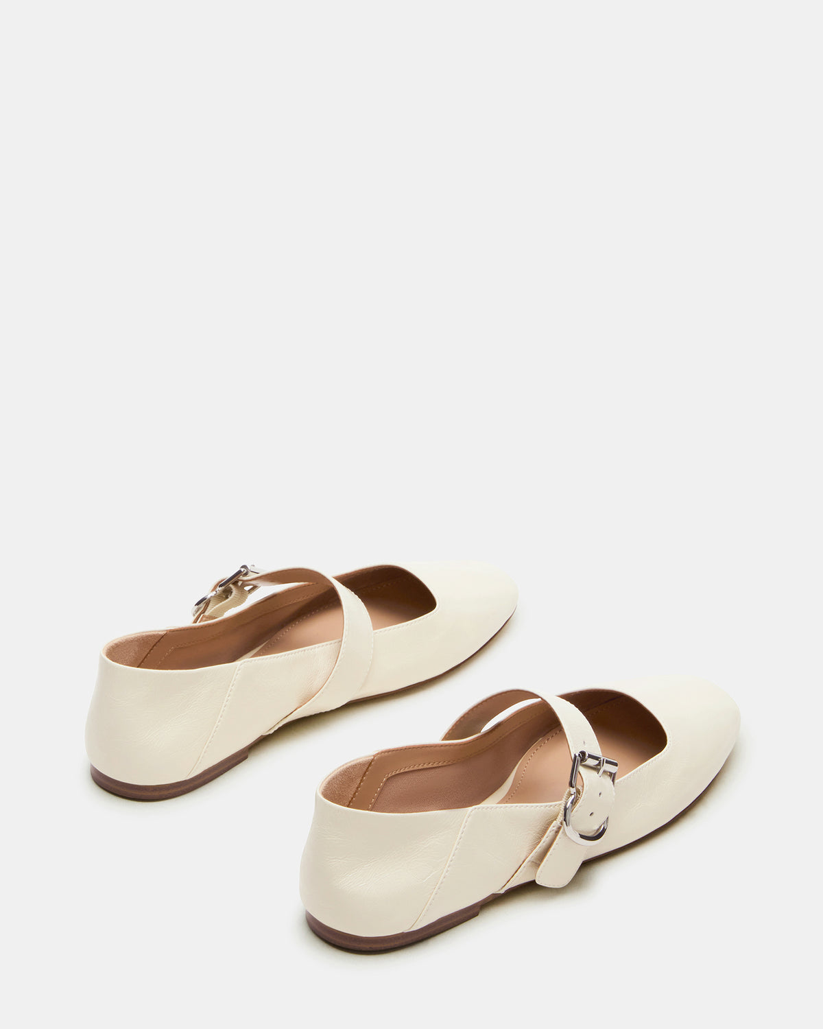 JENNI Bone Leather Women's Square-Toe Mary Jane Ballet Flat