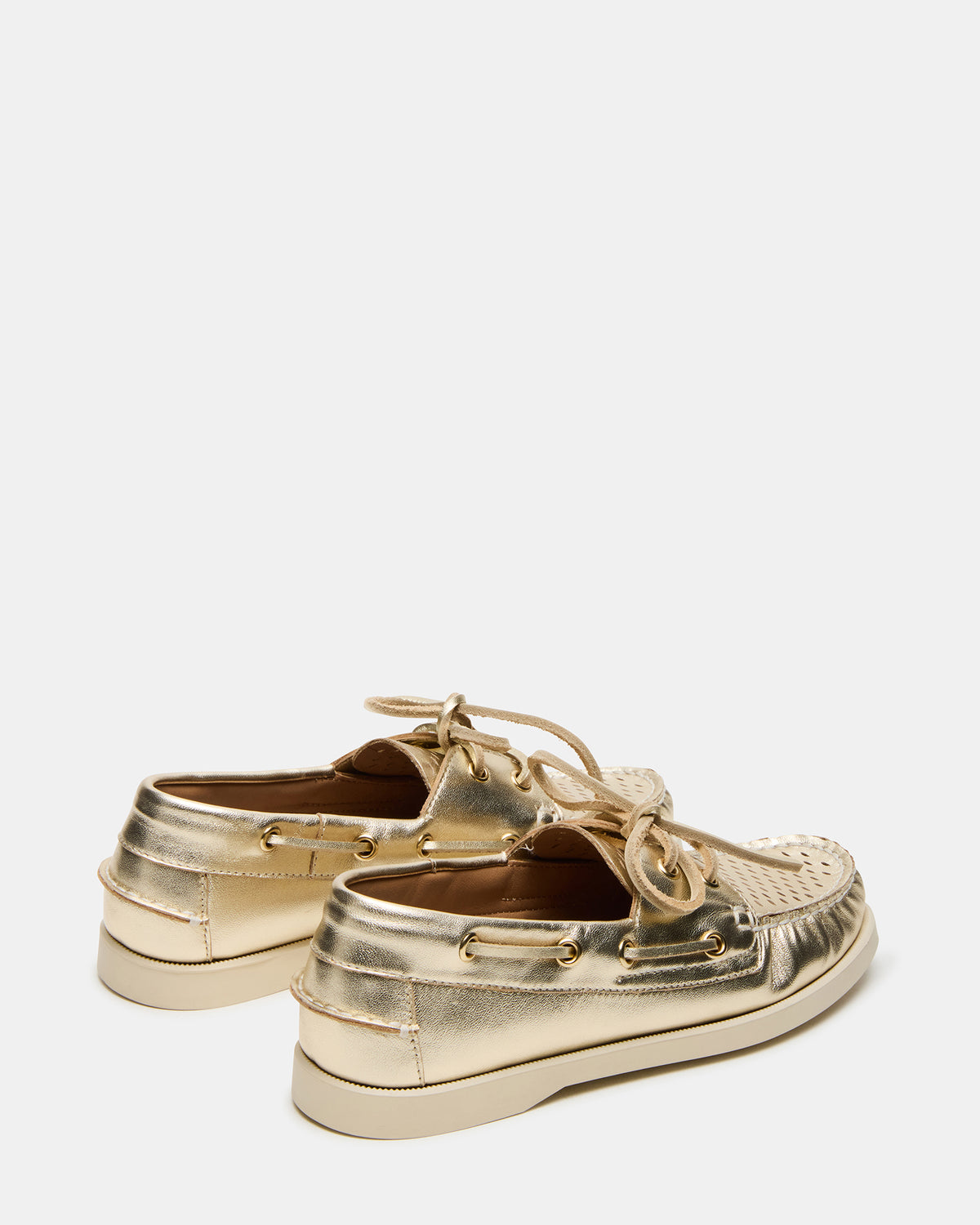 SAIL Gold Leather Flat Loafer | Women's Loafers