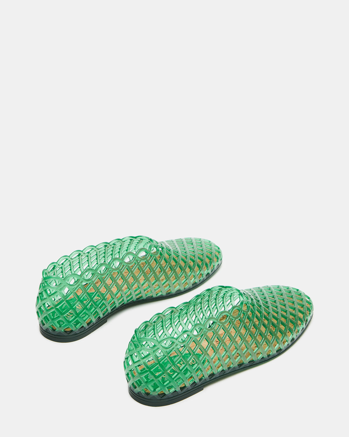 GROVE Green Square-Toe Jelly Women's Flat