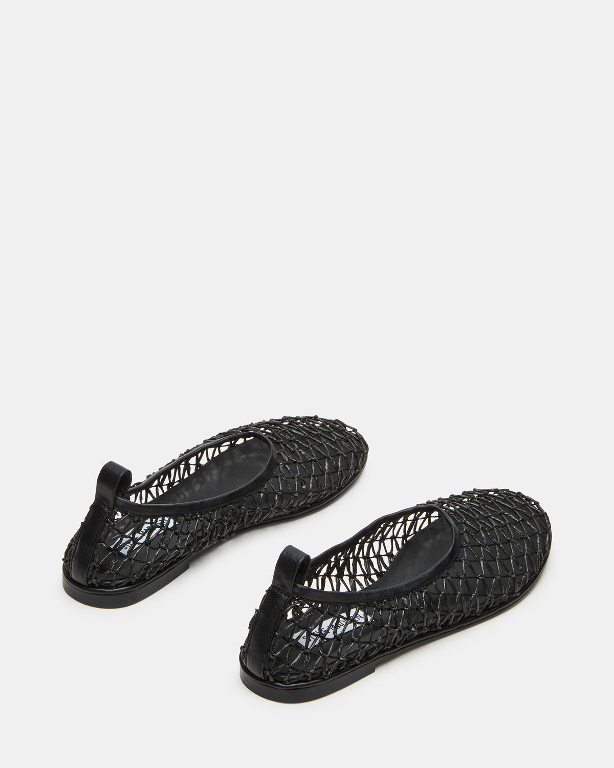 AMBROSIA Black Women's Net Caged Ballet Flat