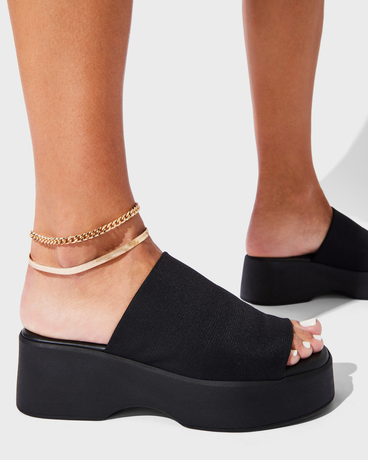 SLINKY30 Black Women's Platform Sandal