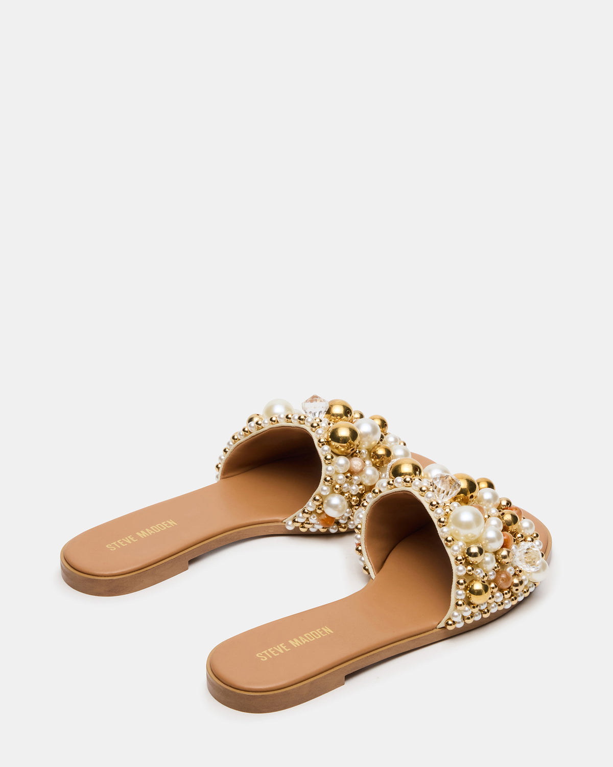 KLIO Coral Multi Ornament Embellished Slide Women's Sandal