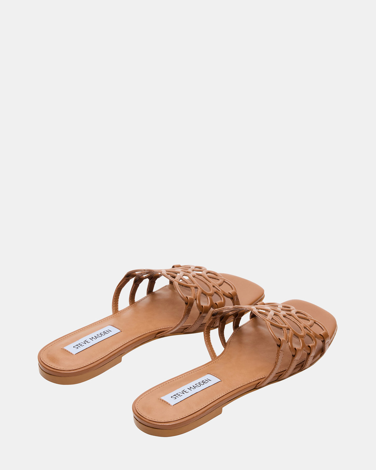 LOTUS Tan Leather Square-Toe Slide Women's Sandal