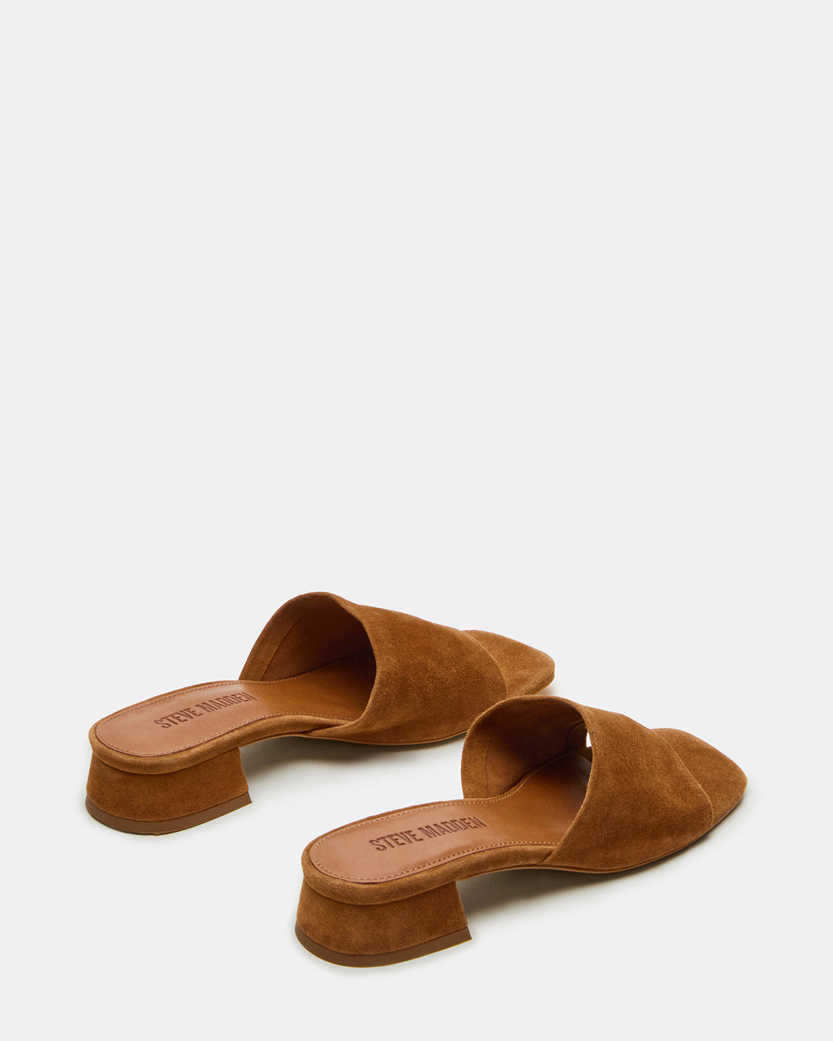 MONTGOMERY Chestnut Suede Square-Toe Slide Mule Women's Sandal
