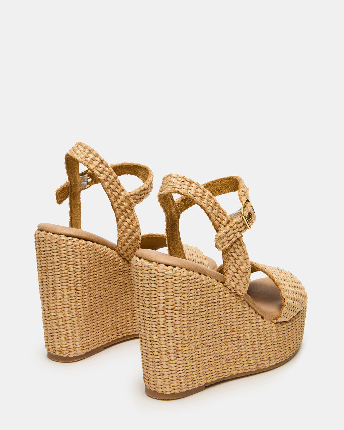 PALM Natural Raffia Platform Wedge Women's Sandal