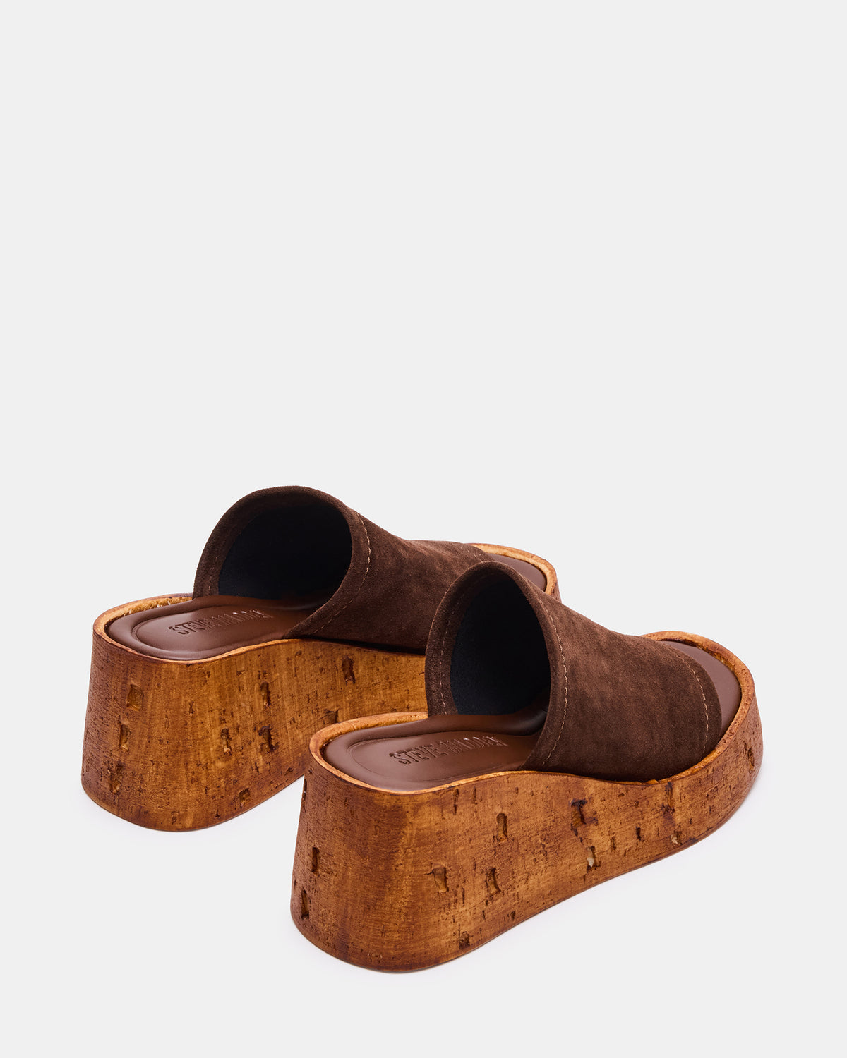 CELLAR Brown Suede Platform Wedge Square-Toe Women's Sandal