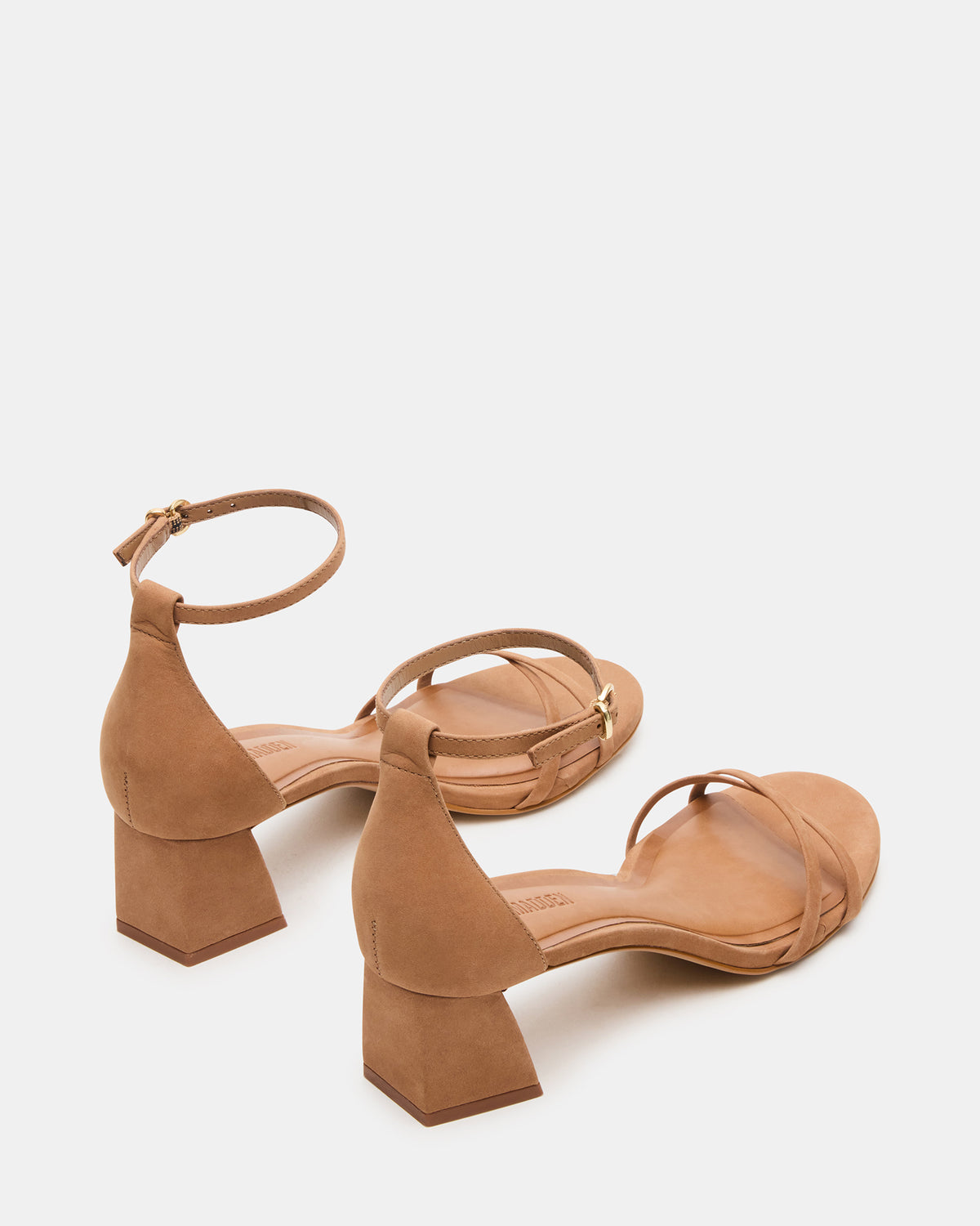 RAE Tan Nubuck Strappy Block Heel Women's Sandal