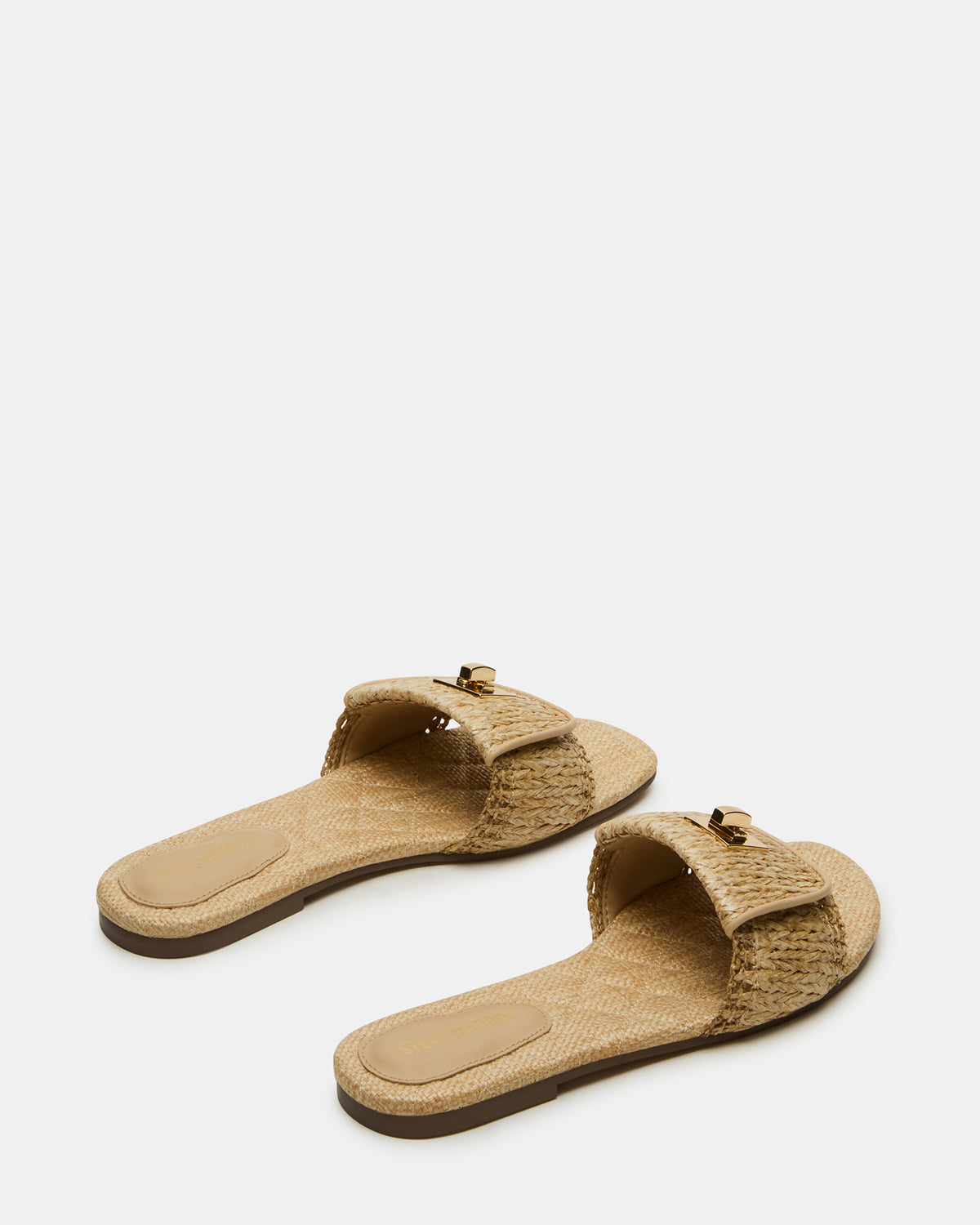 MORELAND Natural Raffia Slide Women's Sandal