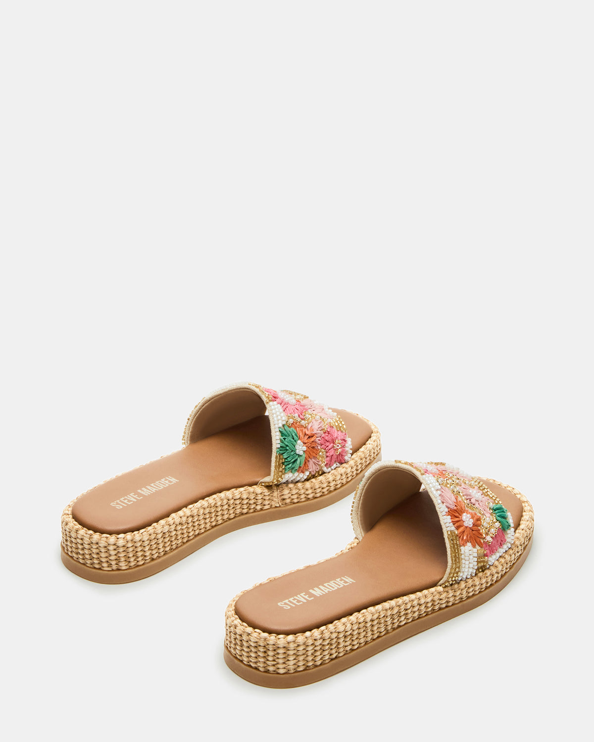 BOARDWALK Floral Multi Women's Raffia Slides