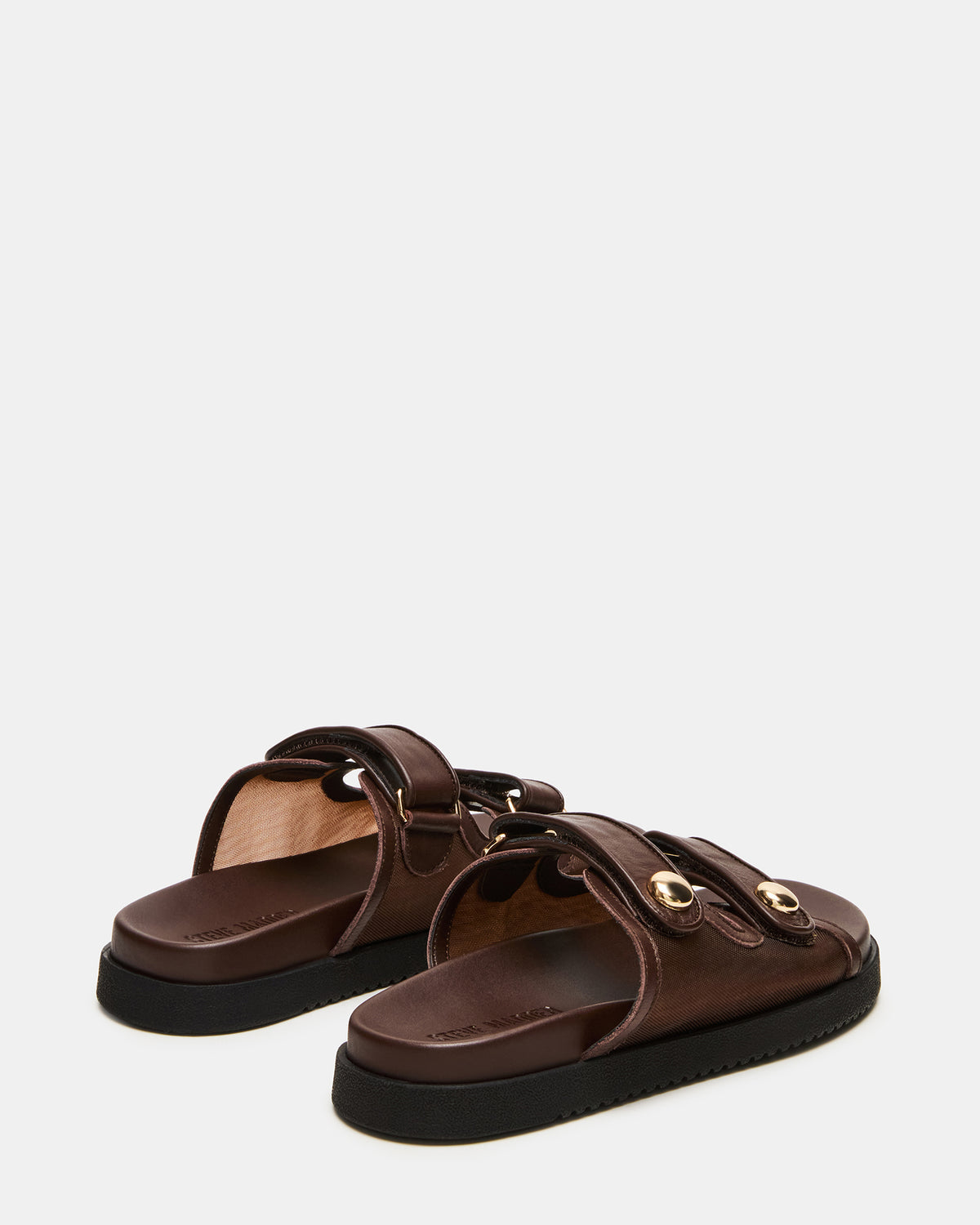ATHENS Brown Mesh Slide Footbed Flatform Women's Sandal