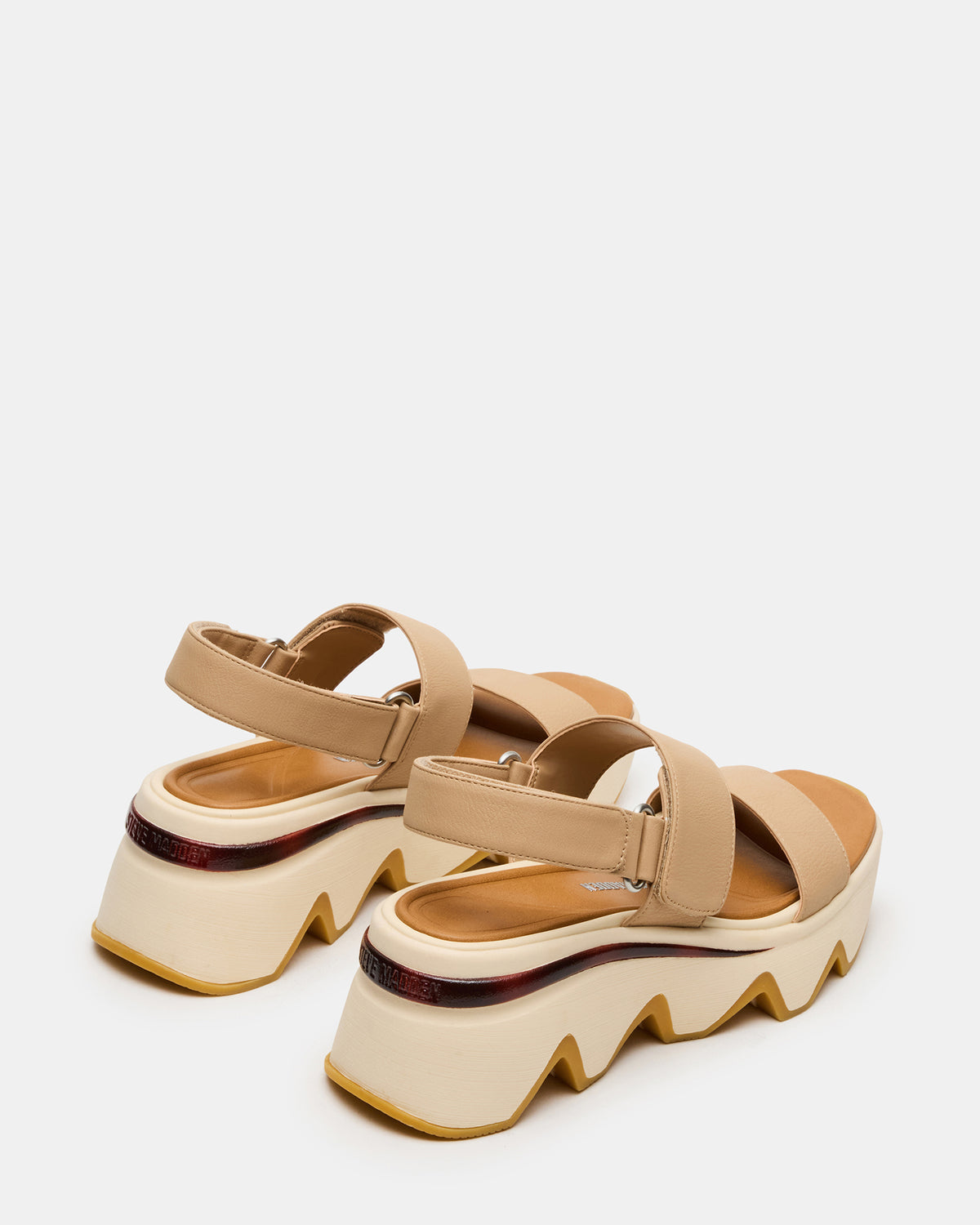 LOCHAN Natural Platform Flatform Strappy Women's Sandal